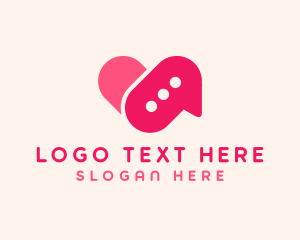 Pink Dating Chat Application logo design