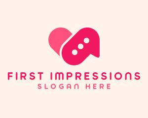 Pink Dating Chat Application logo design