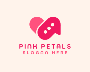 Pink Dating Chat Application logo design