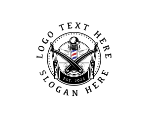 Barbershop - Barber Razor Groomer logo design