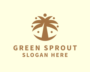 Seed - Round Palm Tree logo design