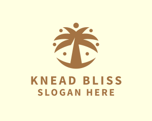 Round Palm Tree logo design