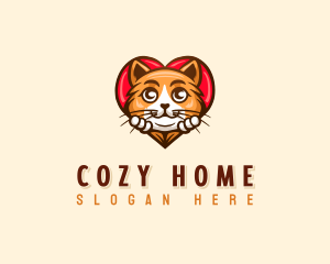 Domesticated - Heart Cat Veterinary logo design