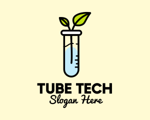 Tube - Experimental Test Tube Plant logo design
