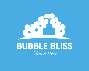 Liquid Soap Foamy Bubbles logo design