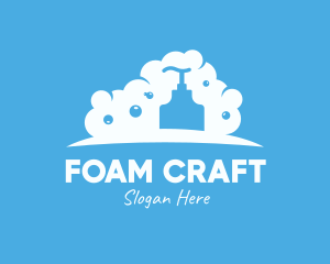 Foam - Liquid Soap Foamy Bubbles logo design