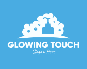 Moisturizer - Liquid Soap Foamy Bubbles logo design