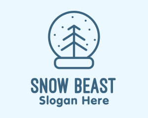 Minimalist Snow Globe logo design