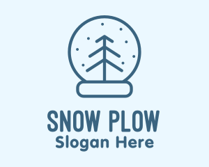 Minimalist Snow Globe logo design