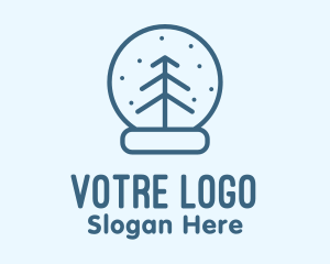 Winter - Minimalist Snow Globe logo design