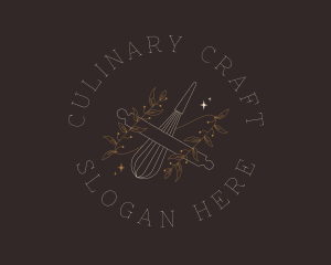 Cooking Class - Pastry Baking Floral logo design