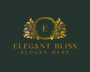 Floral Leaf  Wreath Logo