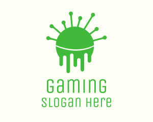 Green Dripping Virus Logo