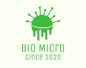 Microbiology - Green Dripping Virus logo design