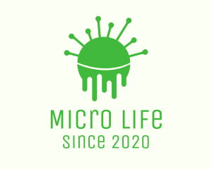 Bacteria - Green Dripping Virus logo design