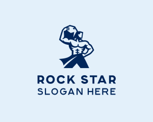 Rock - Rock Training Fitness logo design