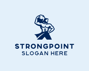 Bodybuilding - Rock Training Fitness logo design