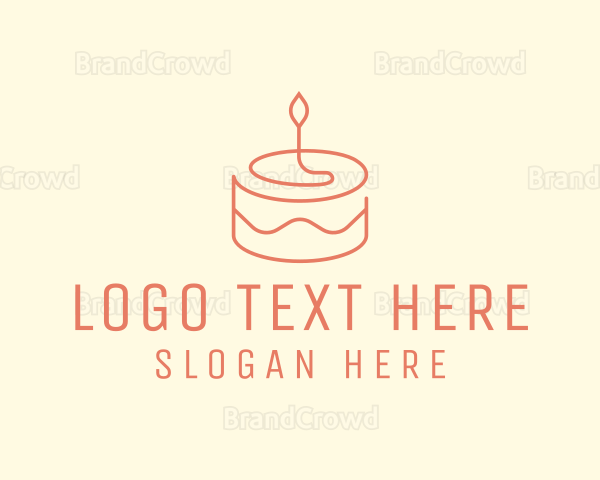 Birthday Cake Dessert Logo