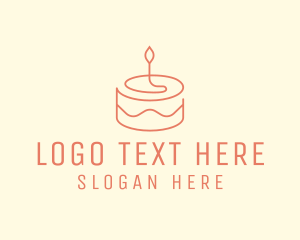 Birthday Cake Dessert Logo