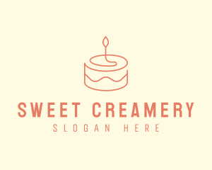 Birthday Cake Dessert logo design