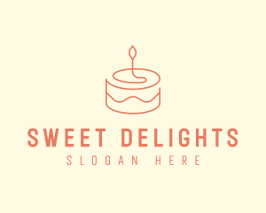 Birthday Cake Dessert logo design