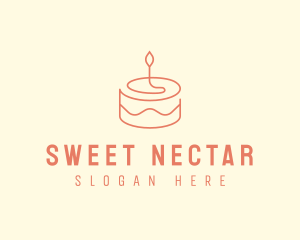 Birthday Cake Dessert logo design