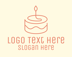 Simplistic - Minimal Birthday Cake logo design