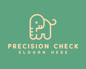 Cute Letter P Elephant logo design