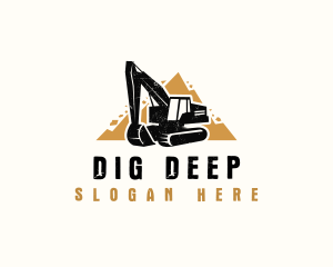 Excavator Machinery Construction logo design