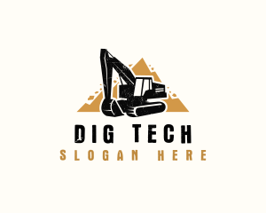 Excavator Machinery Construction logo design