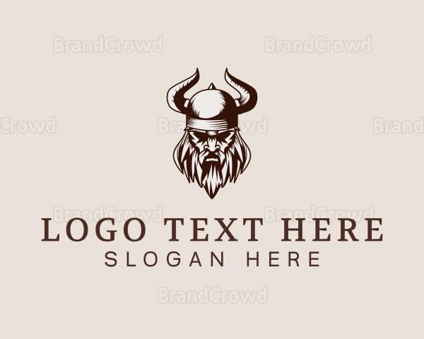 Viking Beard Man Logo