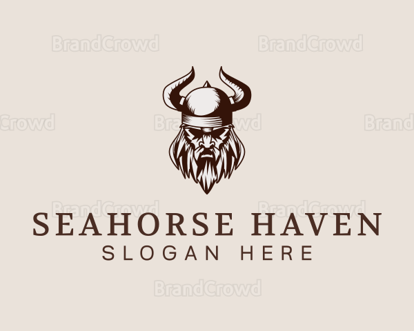 Viking Beard Man Logo