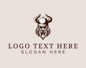 Viking Beard Man logo design