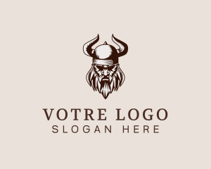 Viking Beard Man Logo
