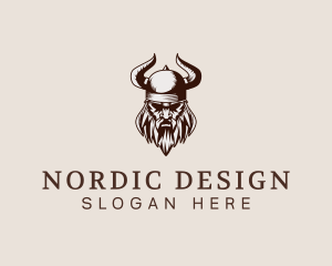 Scandinavia - Viking Beard Man logo design