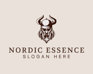 Nordic - Viking Beard Man logo design