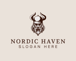 Nordic - Viking Beard Man logo design