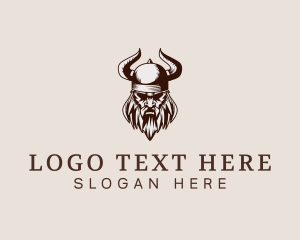 Rune - Viking Beard Man logo design