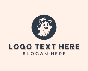 Spooky - Happy Ghost Hat logo design