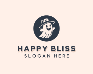 Happy Ghost Hat logo design