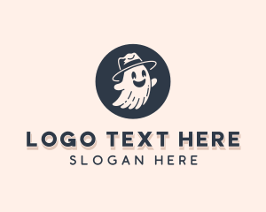 Horror - Happy Ghost Hat logo design