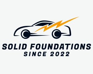 Sedan - Thunderbolt Race Car logo design