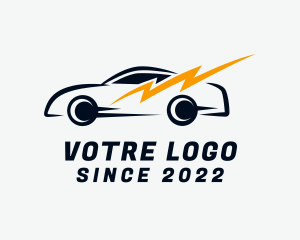 Driver - Thunderbolt Race Car logo design