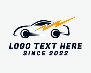 Turbo - Thunderbolt Race Car logo design
