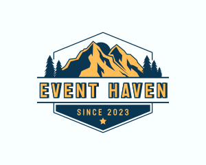 Venue - Nature Mountain Peak logo design