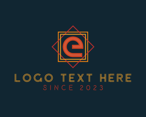 Music Label - Retro Fashion Letter E logo design