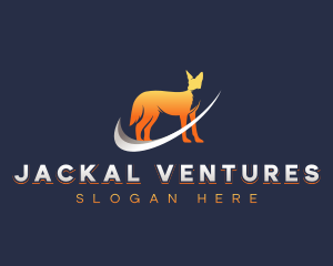 Jackal Fox Animal logo design