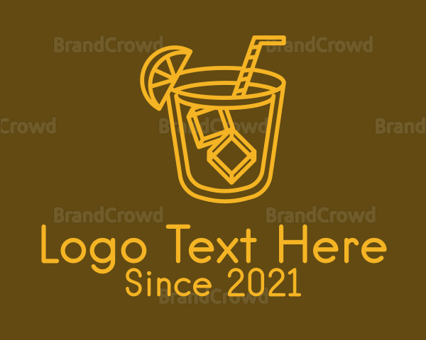 Golden Liquor Cocktail Logo