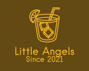 Restaurant - Golden Liquor Cocktail logo design