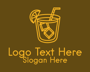 Golden Liquor Cocktail  Logo
